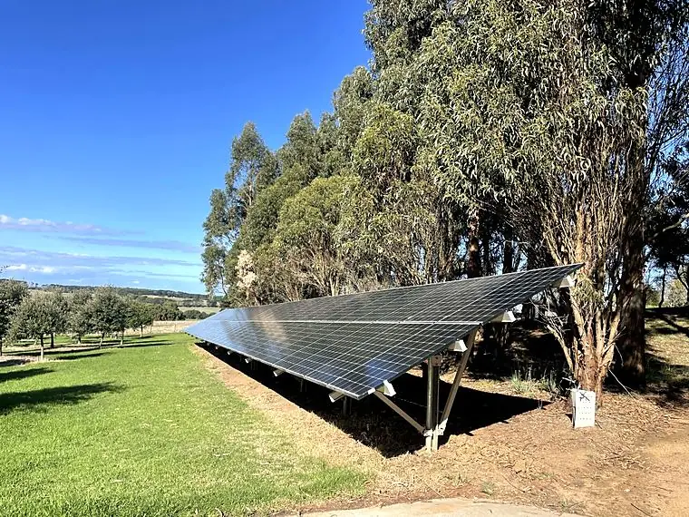 Ground-mounted solar array