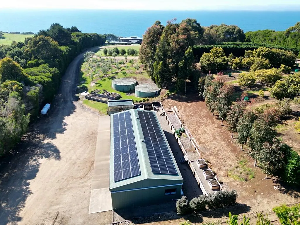 Solar array on a rural shed